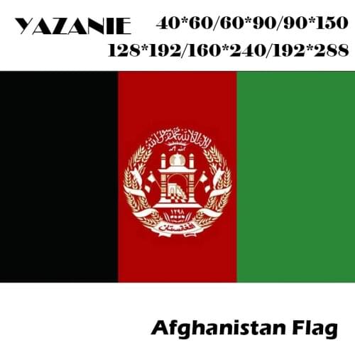YAZANIE 60*90cm/90*150cm/120*180cm/192*288cm Afghanistan Flag Afghan Afghani Flags and Banners Double Side Custom Football Flag