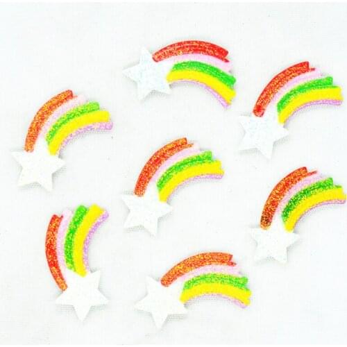 Cute 17mmX31mm Shiny Resin Flatback Star Rainbow|Rainbow Miniatures|DIY Crafting Supplies|Hair Bow Center Miniatures