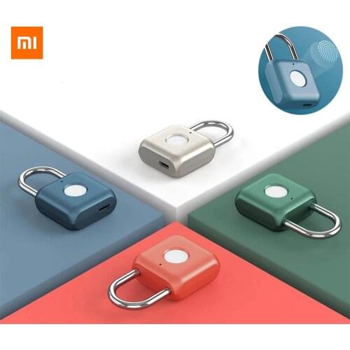 Xiaomi Smart Fingerprint Padlock Kitty USB Waterproof Electronic Fingerprint Lock Home Anti-theft Luggage Case Safety Padlock