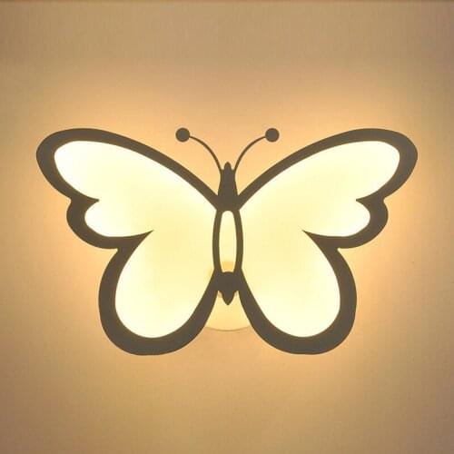 LED bedroom bedside lamp acrylic modern minimalist creative home decoration stairway aisle wall lamp butterfly wall lamp LB12187