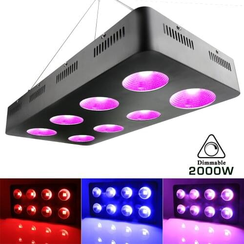 2000W LED Grow Light COB Full Spectrum Led Plant Lamp For Indoor Plants Vegs Growth Flowering Hydroponics Greenhouse Grow Tent