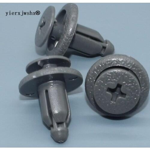 Yierxjwshx 6mm Push-Type Retainer clips Fastener Rivet Clips car plastic fastener auto plastic clip automotive clips