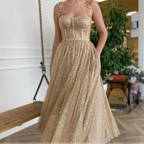 Robes De Soirée Simple Bling Sexy Strapless Prom Dresses Evening Dresses Evening Party Gowns