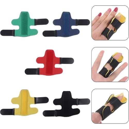 1Pcs Pain Relief Aluminium Finger Splint Fracture Protection Brace Corrector Support With Adjustable Tape Bandage