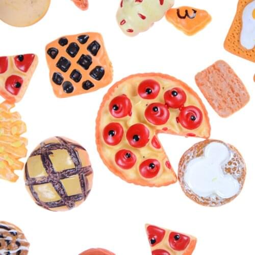 10Pcs Mini Craft Food Ornament Miniature Dollhouse Decor Kitchen Toys Random