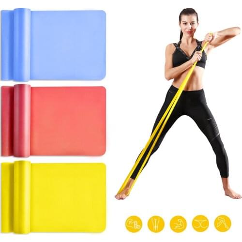 3 Pcs/Bag Yoga Pilates Stretch Resistance Band Exercise Fitness Band Training Elastic Exercise Fitness Rubber natural rubber Gym