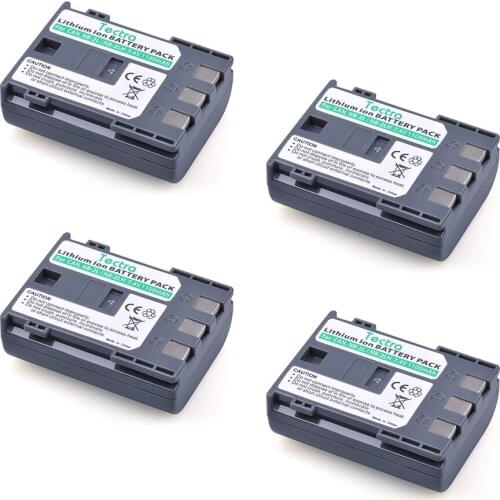 Tectra 4xNB-2L/NB-2LH 7.4V/1100mAh Li-ion Replacement Camera Battery for CANON 350D 400D G7 G9 S30 S40 EOS Powershot