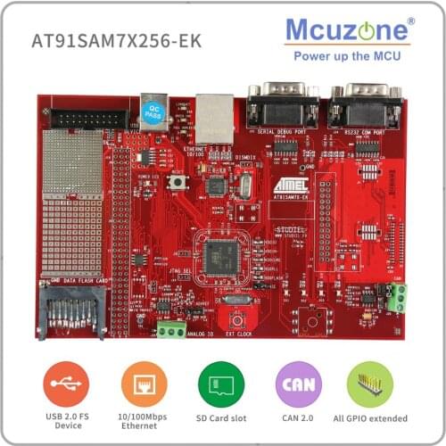 AT91SAM7X256-EK Evaluation Kit,Ethernet,USB,UART,CAN,SD GPIO SAM7X256 7X256 SAM7X ARM7 ATMEL MICROCHIP