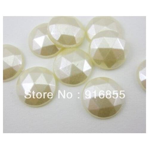 Free shipping 1000pcs/lot 11mm exquisite half round Multi-slice craft flatback imitation pearl beads