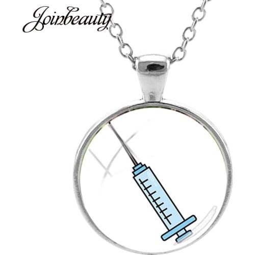JOINBEAUTY Hospital Corpsman Necklace Glass Dome Pendant Stethoscope Necklaces For Women Men Jewelry Gifts NT293