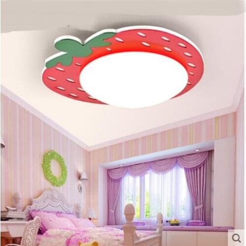 Childrens room creative strawberry ceiling lights Simple modern warm romantic kids bedroom energy saving LED lamp LU8281419