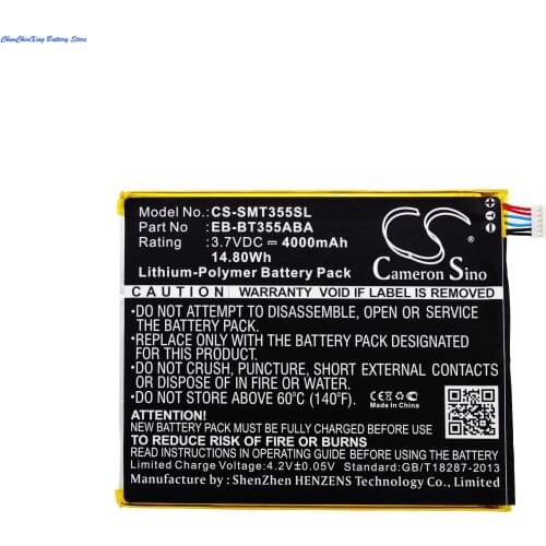 Cameron Sino 4000mAh Battery EB-BT355ABE for Samsung SM-P355, SM-P355C, SM-P355Y, SM-T355, SM-T355C, SM-T357T, SM-T357W