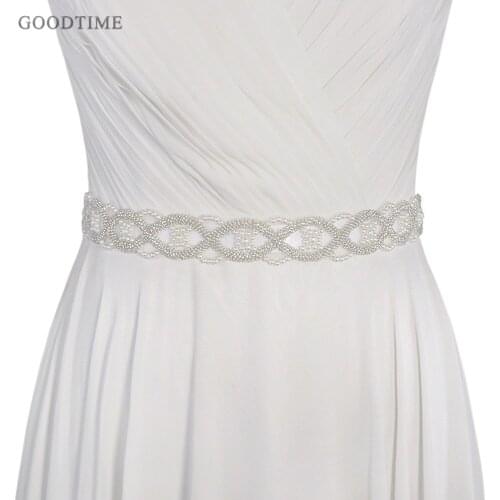 Elegant Bridal Wedding Belts With Pearls Wedding Sashes Bridal Pearls Belts Sashes For Women Girl Everning Dress Party Dress Up