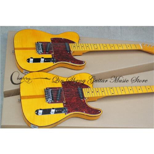 Order booking 6 strings guitar,yellow flamed maple veneer, basswood mahogany body,acrylic pickguard,chrome bridge