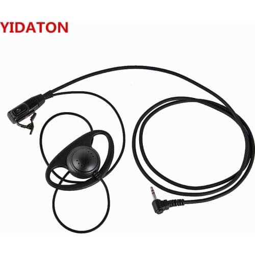 YIDATON D Shape Earpiece Headset PTT for Motorola COBRA Two Way Radio MH230R MS350R MS350R MR350R MT350R MD200TPR Walkie Talkie