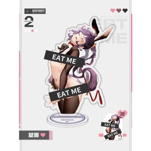 Anime-Spiel Genshin Impact GANYU Mona Hutao Cosplay Acrylständer Erwachsene Otaku Figur Halloween Requisiten Sexy Postkarte.15CM