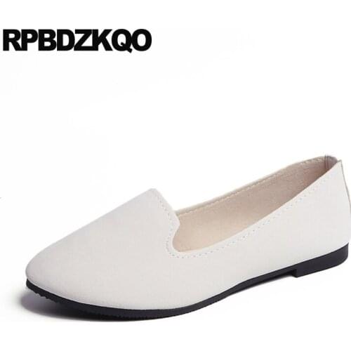 Round Toe Suede White Slip On Purple 10 Ladies 2021 Cheap Shoes China Chinese Large Size Shallow Women 11 Flats Spring Autumn