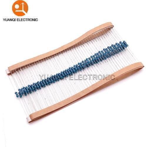 100pcs 1/4W Metal film resistor 1% 0.75R 0.82R 0.91R 1R 1.1R 1.2R 1.3R 1.5R 1.6R 0.75 0.82 0.91 1 1.1 1.2 1.3 1.5 1.6 ohm