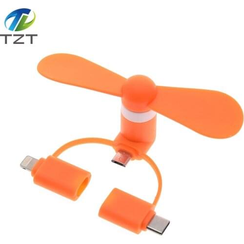 Mini USB Fan 3 in 1 USB Gadget Portable For Android OTG Micro Type-c For iPhone 5 6S 7 Plus 8 X XS Electronic Smart Gadgets
