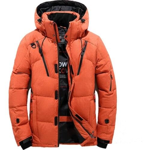 New High Quality Winter Warm Thicken Zipper Coats Mens Hooded Parkas Casual Male Slim Zipper Multi-Pockets Overcoat Jackets