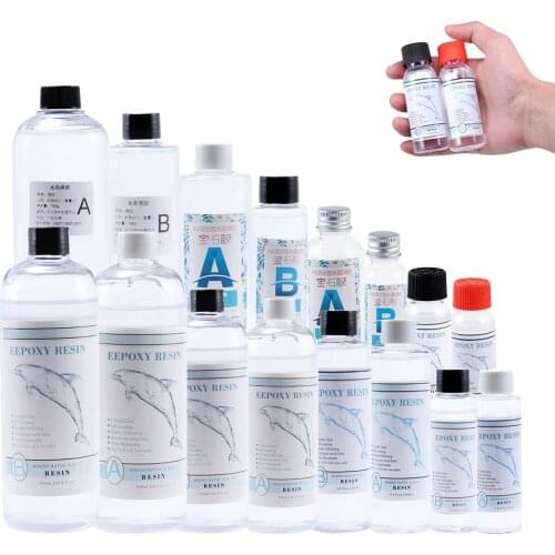 1Set Clear Resin Epoxy AB Transparent Glue High Adhesive 3:1 1:1 AB UV Epoxy Glue For DIY Craft Antiyellow Jewelry Making Tool