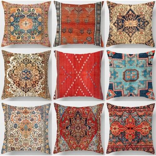 ZENGIA Ethnic Persian Carpet Cushion Cover Vintage Art Turkish Blanket Kilim Pillow Cover Pillow case For Sofa Chair Pillowcase