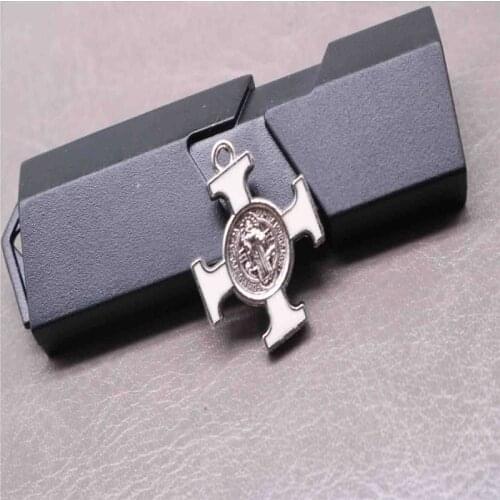 Religious Small Cross St. Benedict XVI Medal Jesus Christian Jewelry Cross Charm Saint Benedict Cross Medal