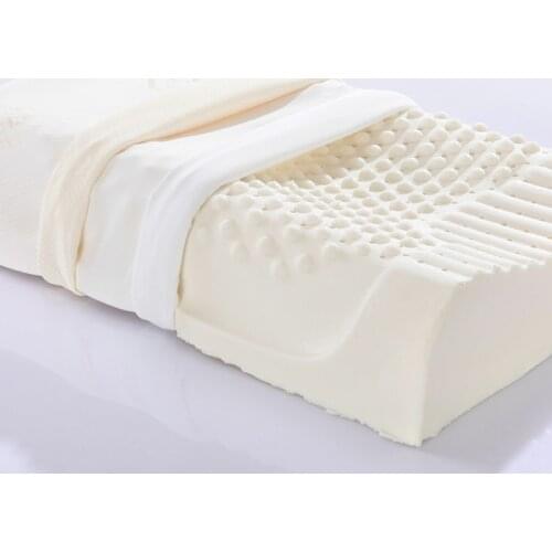 Hazy Beauty Orthopedic Sleep Pillow Natural Latex Neck Health Care Pillow Bedroom Bed Comfort Pillow Free Pillowcase Travesseiro