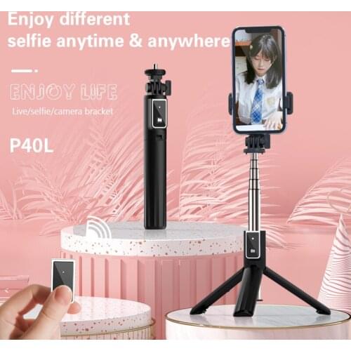 P40L Patented Bluetooth Selfie Stick Remote Control Tripod Mobile Phone Accessories Live Photo Stand Tripod Camera Selfie Stick