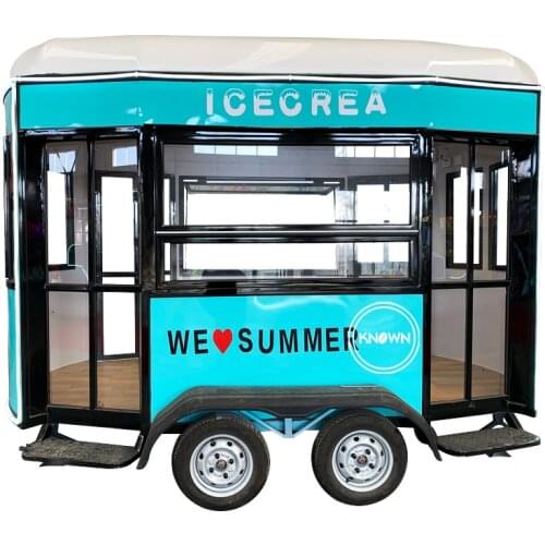 Mobile Ice Cream Food Truck Multi-Function Popular Street Food Trailer With Kitchen Machines Shop Car For Sale