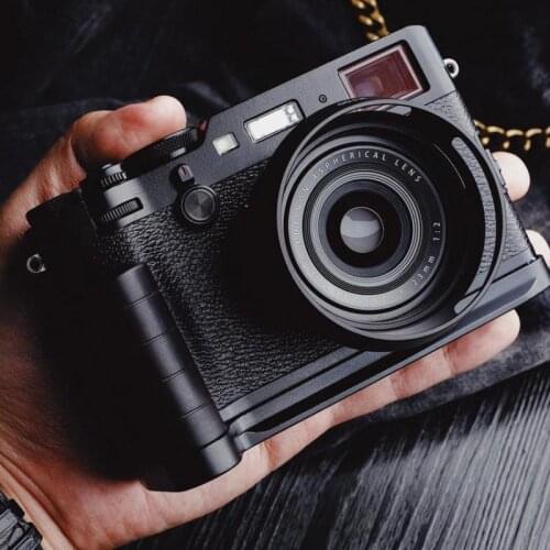 For with Alum Base Plate Bracket For FUJI X100F FUJIFILM X 100F African Black Wooden Wood Hand Grip Plate Bracket