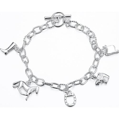 Silver-plated Horse Shape Bracelet Fashion Design Thoughtful Present For Girlfriend