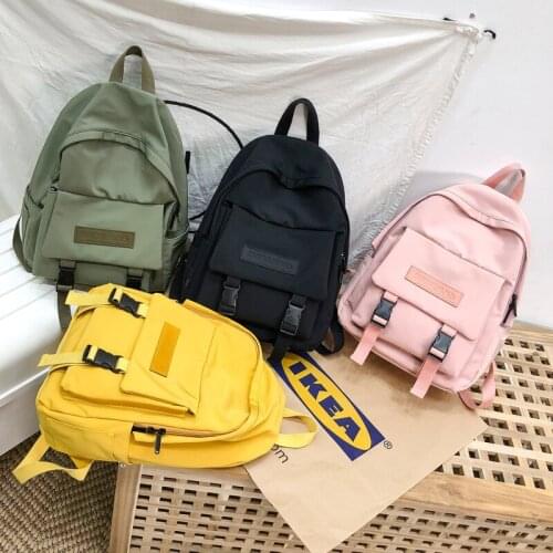Backpack Women Backpack Fashion Women Shoulder Bag Solid Color School Bag For Teenage Girl Children Backpacks Travel Bag