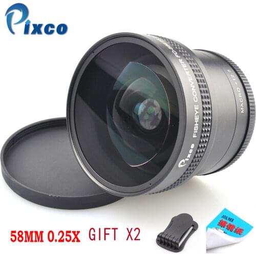 58MM 0.25X Super Macro Wide Angle Fisheye Lens for Canon NIKON PENTAX DSLR SLR Camera 58MM thread lens