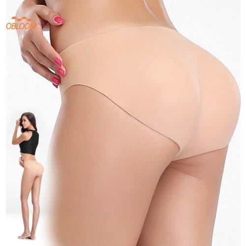 Silicone Panties Padded Hip Buttock Enhancer Shaper Sexy Panty Fake Ass Buttocks Push Up Crossdressing Underwear Gaff Soft Tits