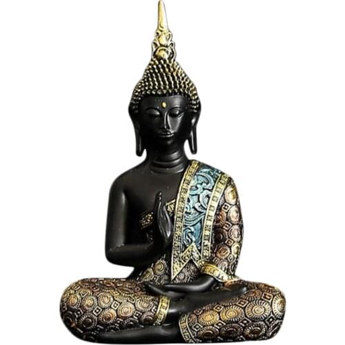 Buddha Statue 16cm Figurine Feng Shui Home Office Desktop Docor