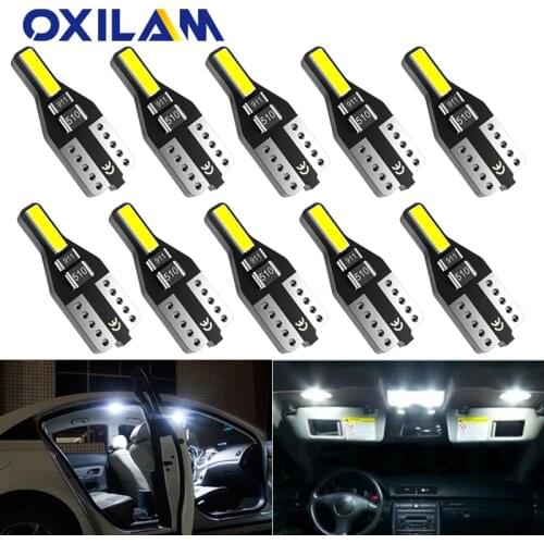 10x W5W T10 LED Car Lights for Lada Granta Vesta Kalina Niva Renault Duster Megane Auto Interior Light Dome Trunk Parking Lights