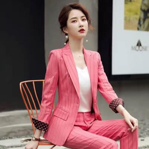 High Quality Fashion Women Suits Autumn Winter Blazers Pants Office Lady Formal Work Clothes Women Pants Suits Woman Set Suits