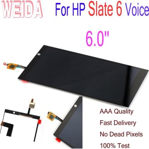 WEIDA 6.0'' For HP Slate 6 Voice Tab LCD Display +Touch Screen Digitizer Assembly Replacement for slate 6