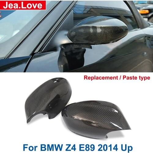 Real Carbon Fiber Replacement or Paste Type Rearview Mirror Cover Protector For Z4 E89 2014 Up
