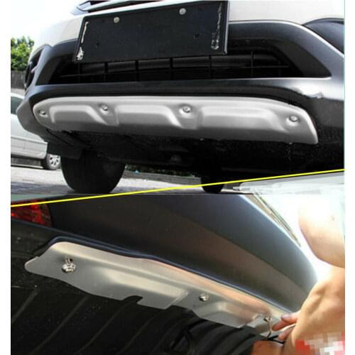 For Honda CRV 2012 2013 2014 2PCS Aluminum alloy Front & Rear Bumper Protector Skid Plate Molding Trim