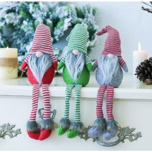 2020 Newest Hot Merry Christmas Long Hat Swedish Santa Gnome Angle Plush Toys Doll Drop Ornament Xmas Tree Decor Kids Xmas Gift