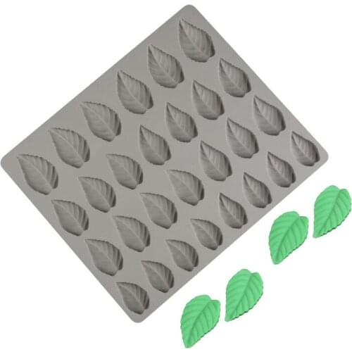 24 Cavity Leaves Silicone Cake Mold for Chocolate Mousse Jelly Pudding Ice Cream Dessert Bread Pastry Bakeware Decorating Tools