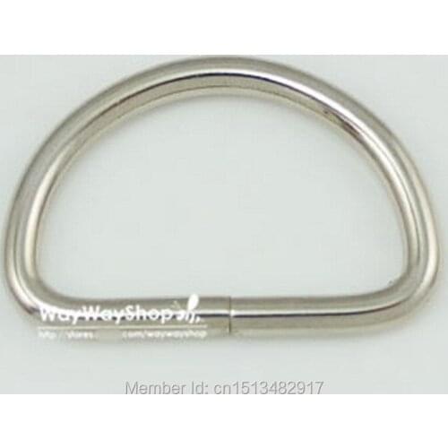 40 pcs 25mm 1'' D Dee Ring Non Welded for ribbon Buckle Belt Webbing Bag Paracord Nickle