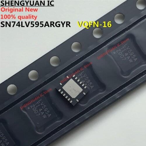 5 pcs SN74LV595ARGYR LV595A VQFN-16 SN74LV595A 74LV595A 8-BIT SHIFT REGISTERS WITH 3-STATE OUTPUT REGISTERS 100% New original