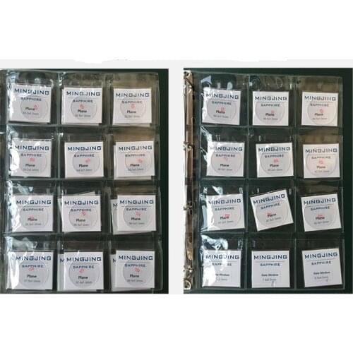 Free Shipping 1 Set 1.0mm Thick Flat Round Sapphire for Watch Replacement