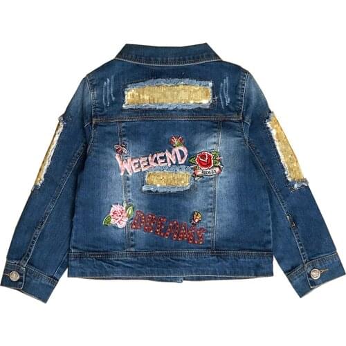 3-5Years Spring Autumn Girl Jacket Little Girl Outfit Denim Jacket Coat
