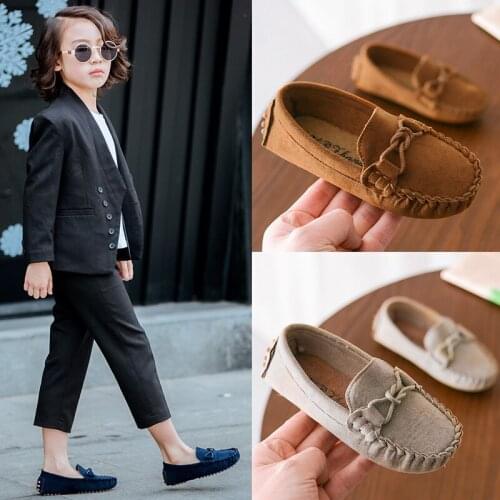 2020 Kids Girls Casual Shoes Loafers Shoes Scrub Comfortable Tendon Bottom Wild Peas Shoes Toddler Soft Bottom Shoes Breathable