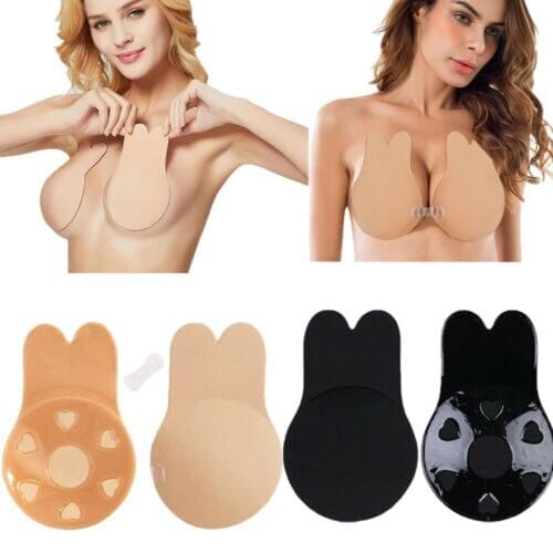 Hirigin New Women Silicone Gel Invisible Bra Backless Strapless Nude bra Stick Self-Adhesive Underwear for Dress Accessories
