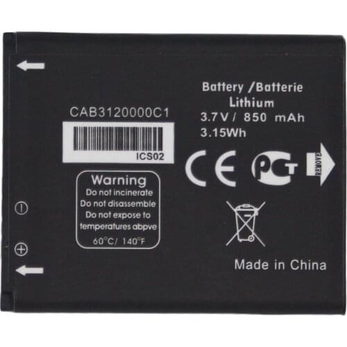 ISUNOO 10pcs/lot 850mAh CAB3120000C1 Battery For Alcatel One Touch OT710 OT880 768 OT888A OT880A BeeLine Dual Batteries